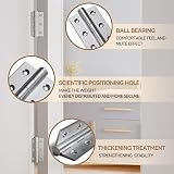 Bwintech 3 Pairs 75 x 50 x 2.0mm Satin Chrome Brushed Hinge Fire Door view 3