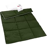 ZPECC Toddler Down Alternative Comforter, 39" x 47", Olive Green | Hypoallergenic Soft Baby Blanket Quilt Breathable Lightweight, All Season Kids Duvet Insert for Crib Stroller Cot Daycare