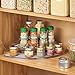 iDesign 34682 Twillo Plastic Spice Rack, Corner Organizer for Kitchen, Pantry, Bathroom, Vanity, Office, Craft Room Storage Organization, 10