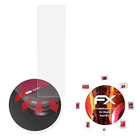 atFoliX Schutzfolie passend für Ninetec Smartfit F3 Folie, entspiegelnde und Flexible FX Displayschutzfolie (3X)