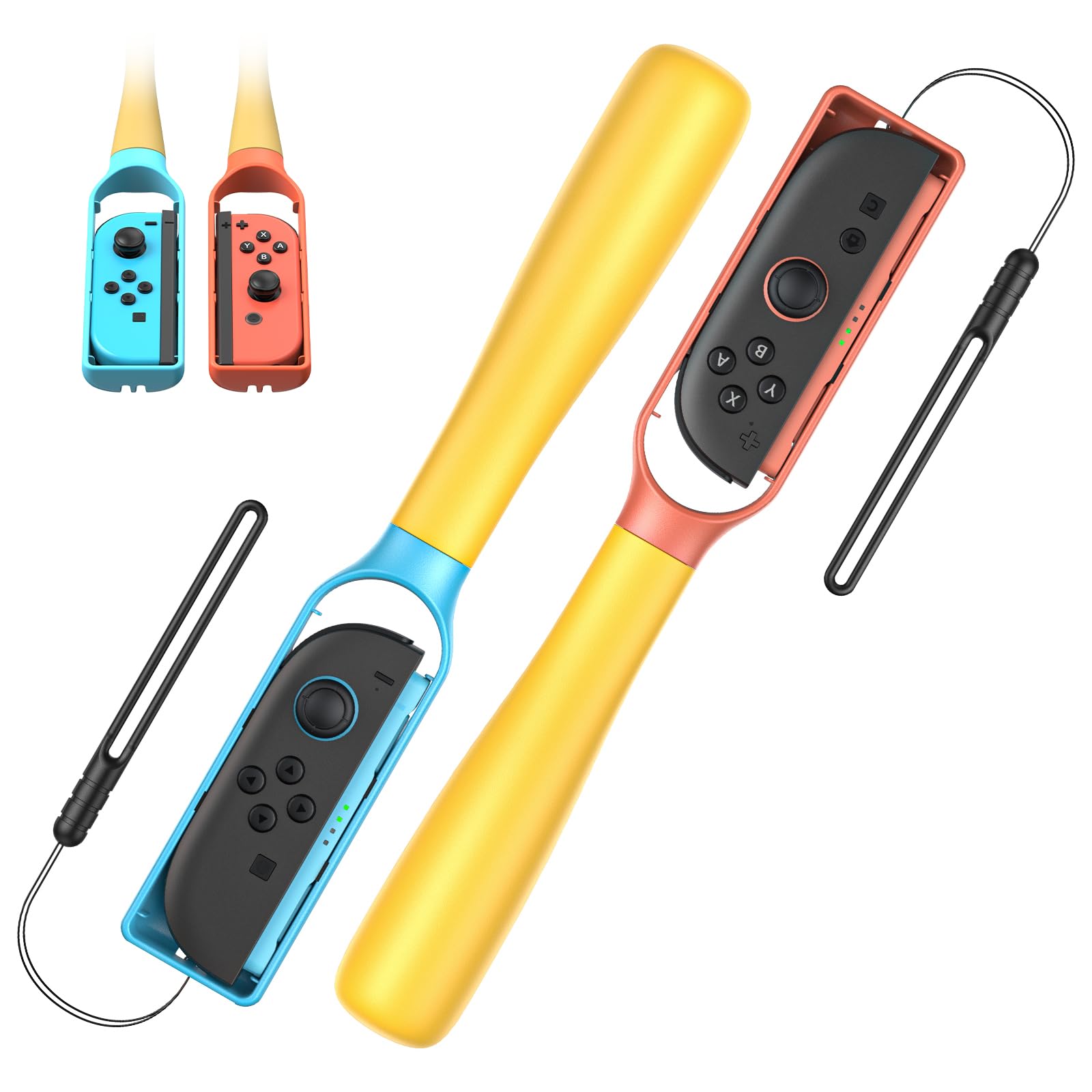 Photo 1 of [Both for Switch 2 and 1]Baseball Controller Hand Grip for Nintendo Switch 2/Switch/Switch OLED, Baseball Bat Handle Holder for Joycon/Joycon 2, Switch Sports Games Accessories