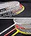 Senston - 2 Pack Badminton Rackets Double Badminton Racquets Carbon Fiber Shaft Racquets Badminton Set White Red