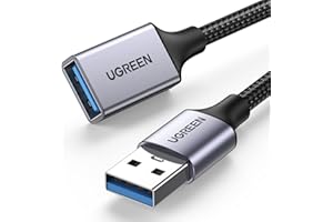 UGREEN USB Extension Cable 3.0 Extender Cord Nylon Braided A Male to Female Data Transfer Cable for Hard Drive, Oculus Rift, 