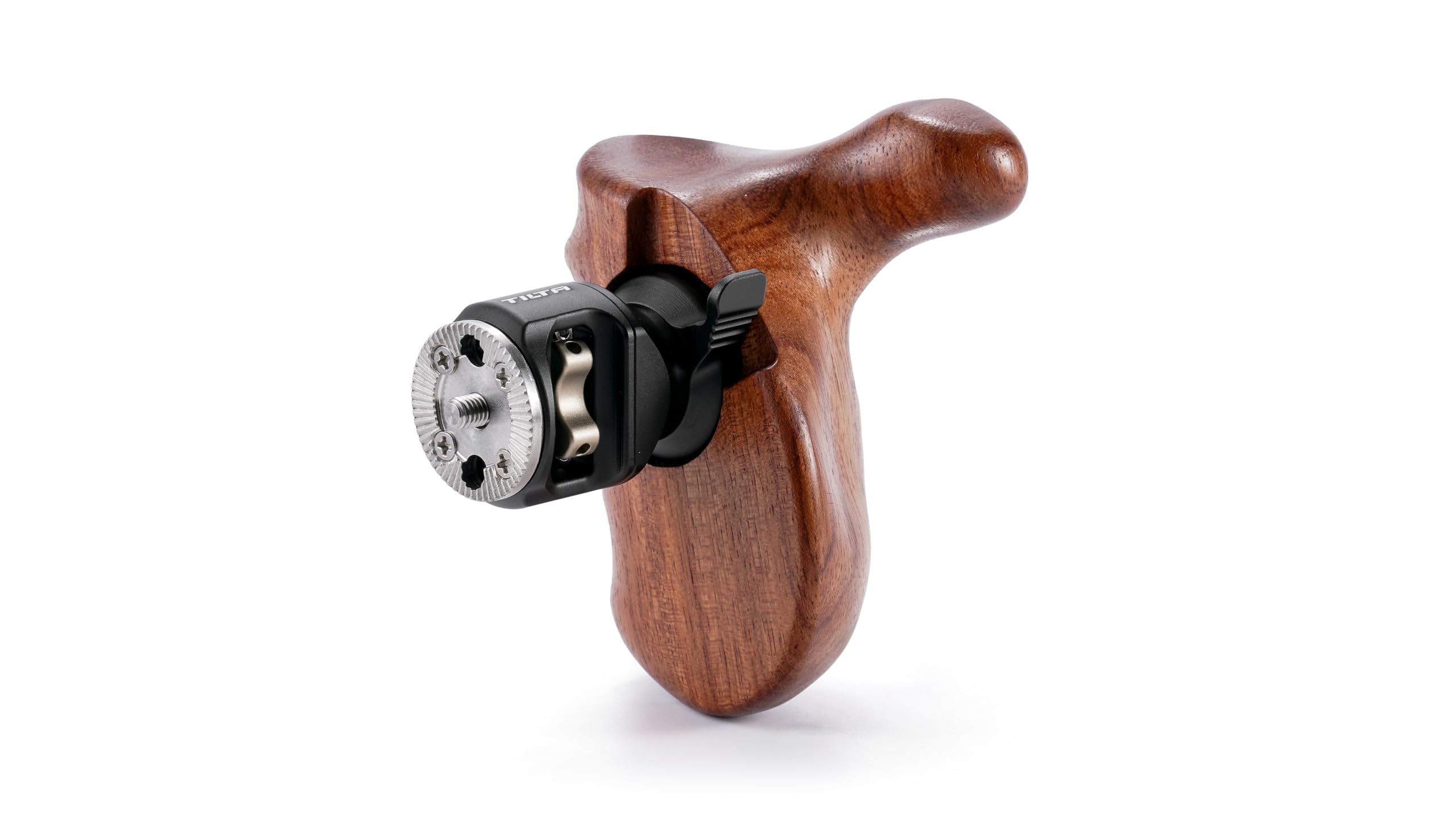 TILTA TA-AWH10-R-B-1 Advanced Right Side Wooden Handle + Rosette Adapter Adjustable Camera Cage Side Grip for Tilta A7M4 A7S3 R5/R6 S5 Cage (Type X Right Side Wooden Handle)