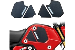KATIE DEVI GROM Tank Pad Motorcycle GROM MSX125 GROM (GROM) msx125 Grom 125 MSX 125 Motorcycle Tank Pad Anti-Slip Tank Pad Protection Sticker Side Tank Pad Traction Pad Black Grom 125 (GROM logo)