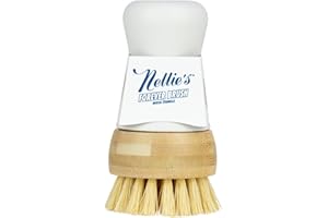 Nellie's Forever Brush - Ultimate Bristle-Brush for Dishwashing - Durable Handle - Versatile Scrubbing Power - Replaceable Br