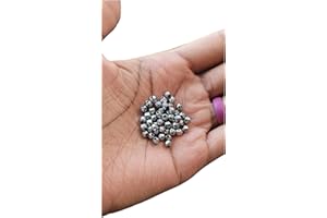 BEAD IT WEAR IT LOVE IT Beaditwearitloveit Set of 50 Faceted Hematite Crystal Dreadlock Loc Sprinkles Mix Hair Beads, Loc Jewelry, Dreadlock Accessories (Silver)