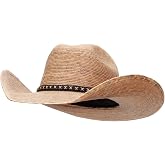 Jeanne Simmons Women's Brown Two Hump Crown Cowboy Hat, Medium to Extra Large, 4 Inch Brim