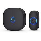 Wireless Doorbell, Waterproof Mini Doorbell 1,000ft Range Loud Enough with 4 Volume Levels and Mute Mode Door Chimes & Colorf