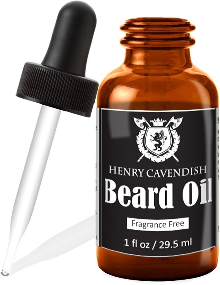 Henry Cavendish Beard Oil. 1oz - Organic JoJo, Sunflower, Shea and Argon Oils.
