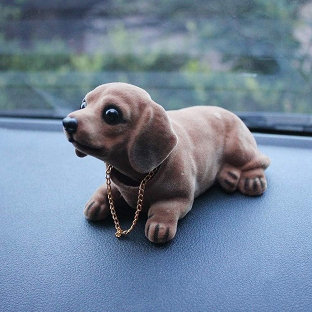 NUOBESTY Dachshund Car Ornament Shaking Head Bobble Dashboard Decoration for Vehicle Interior Home Office Display - Image 3