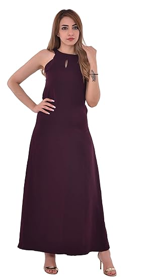 wine color maxi dress