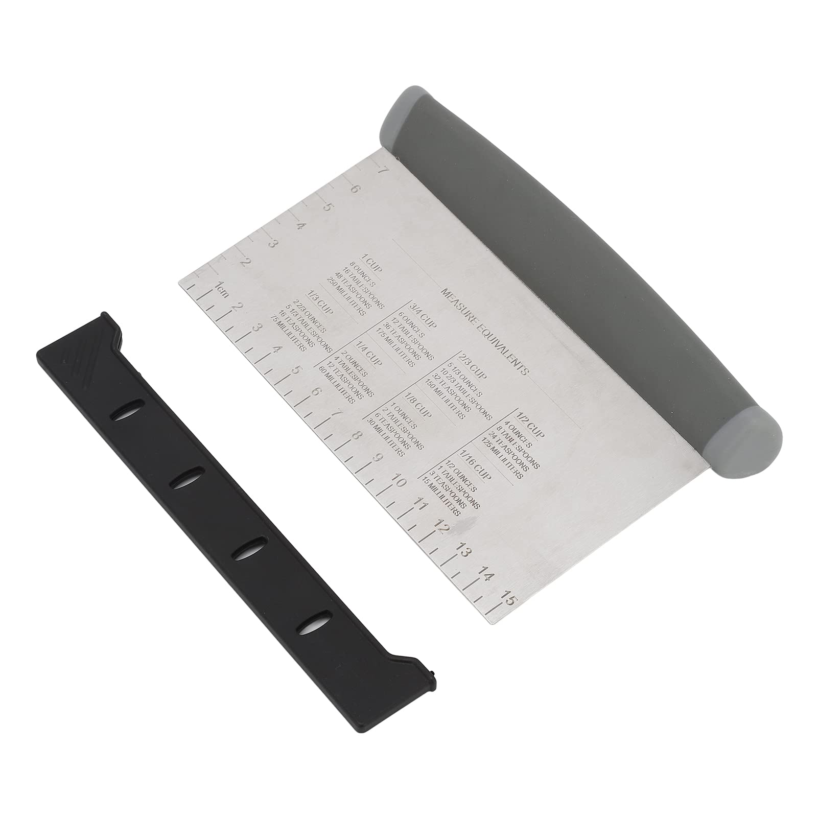 Bench Scraper,Multi-Purpose Stainless Steel Chopper,Pro Dough Pastry Cutter Mirror Polished with Contoured Grip and Scale Measuring Multipurpose for Dough Cake Pizza