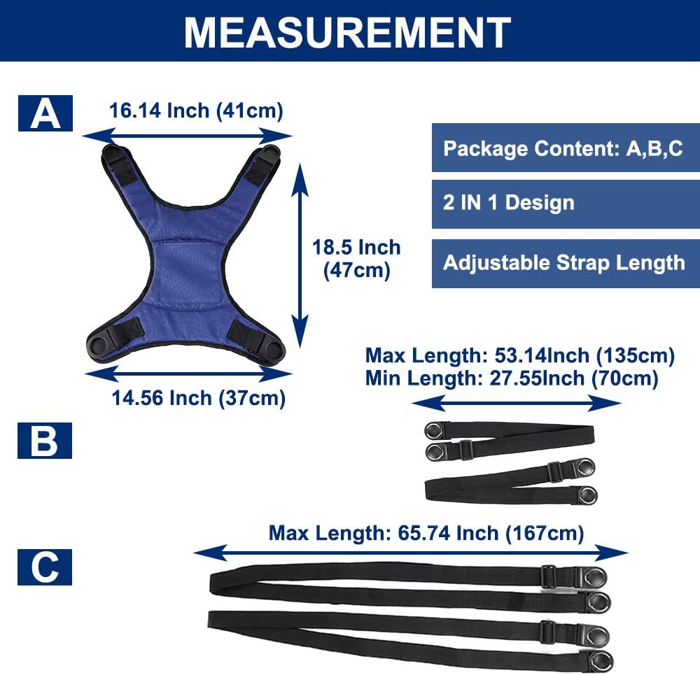Wheelchair Seat Belt Bed Restraints Safety for Elderly Wheelchair Harness Adult Seatbelt Medical Hospital Straps Vest Soft Chest Lap Buddy Chairs Seniors Disable Patients Prevent Sliding: Furniture & Decor