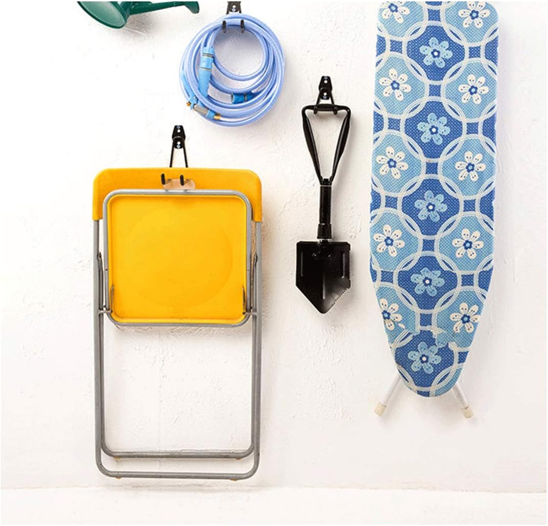 2 Pack Garage Storage Utility Hooks，Garage Garden Tool Organizer，Steel Wall Mount Hooks, Garden Small U Hooks (Black) - - 