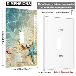 Cuitxrac Seashell and Starfish 1 Gang Light Switch