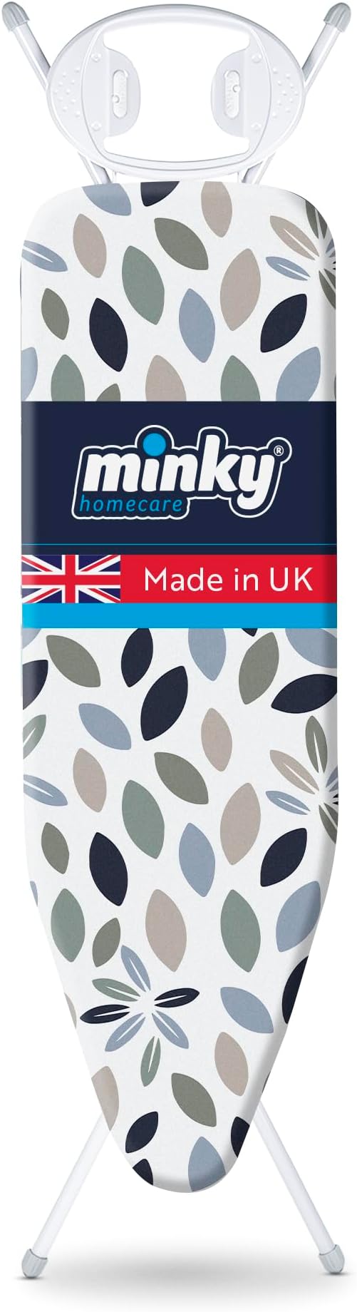 Minky Large Ironing Board 122 x 38 cm Adjustable 96 cm Angled Rest UK