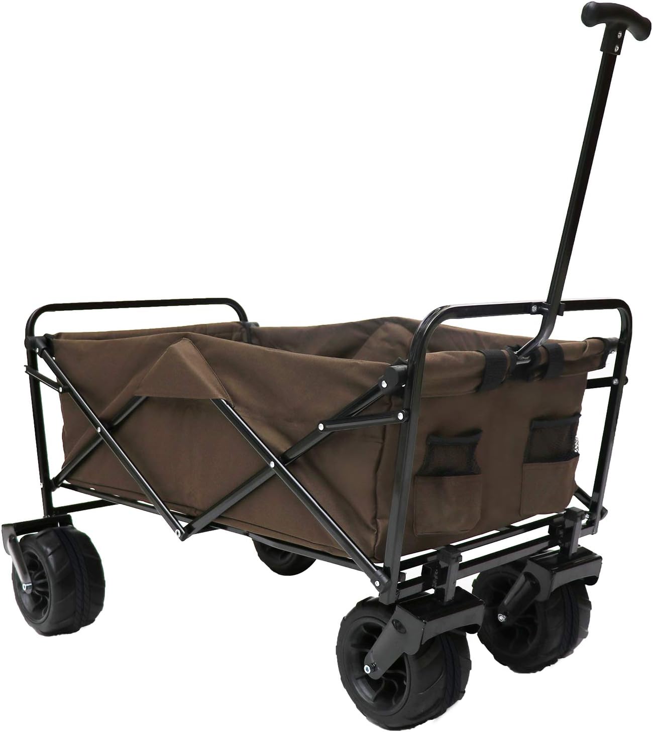Victoria Young Collapsible Trolley Outdoor Camping Wagon All-Terrain Wheels, Coffee