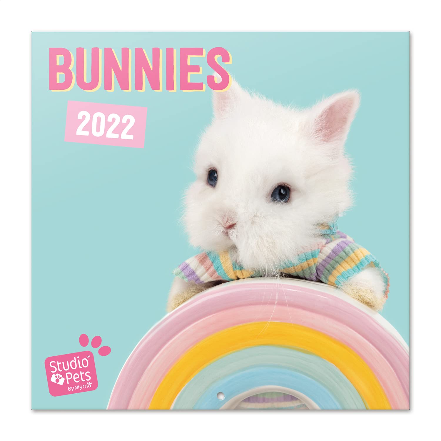 Grupo Erik: Official Studio Pets Bunny 2022 Wall Calendar, 2022 Calendar, 12' x 12' Square Wall Calendar 2022, Family Calendar 2022, Rabbits Calendar 2022 - Kids Calendar 2022 โ image 1