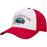 Bioworld Friday The 13th Mens' Camp Crystal Lake Adult Soft Hat with Adjustable Strap Red