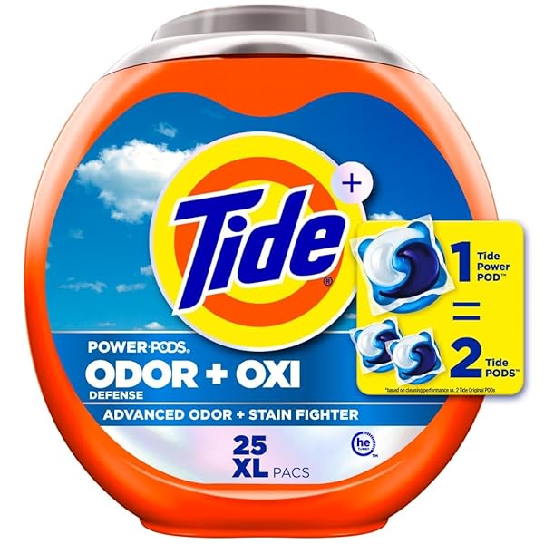 TIDE ULTRA OXI POWER PODS WITH ODOR ELIMINATORS...