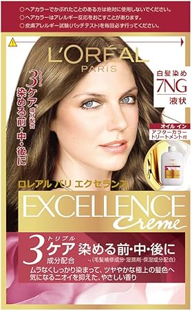 Amazon L Oreal Paris ロレアルパリ エクセランス N 液状タイプ 白髪染め 7ng 緑がかった明るい栗色 下地エッセンス 12ml 1剤 48g 2剤 72ml トリートメント 40g L Oreal Paris ロレアルパリ 白髪染め 通販