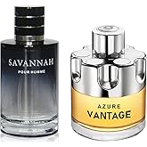 TWISHA Savannah Black & Azure Vantage Cologne for Men 3.4oz/100ml, Eau de Parfum, (Our Impression of Savannah & Azure vintage), Long Lasting Fragrance