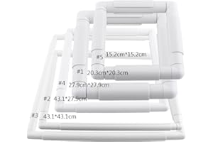 HILITAND Square Rectangle Plastic Clip Frame for Embroidery Cross Stitch Quilting Needlepoint Tool(43.1 x 27.9cm)