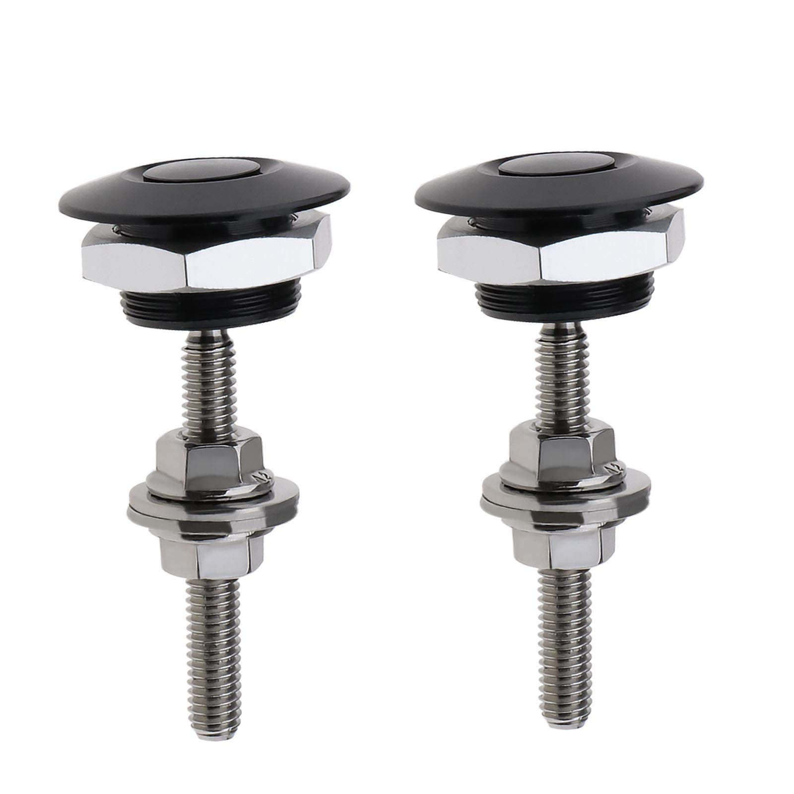 YINETTECH 2x Quick Release Latch 30mm Universal Vehicle Mini Hood Pin Lock Clip Kit Push Button Bonnet Aluminum Alloy For Auto Car Bumper Hood License Plate or DIY