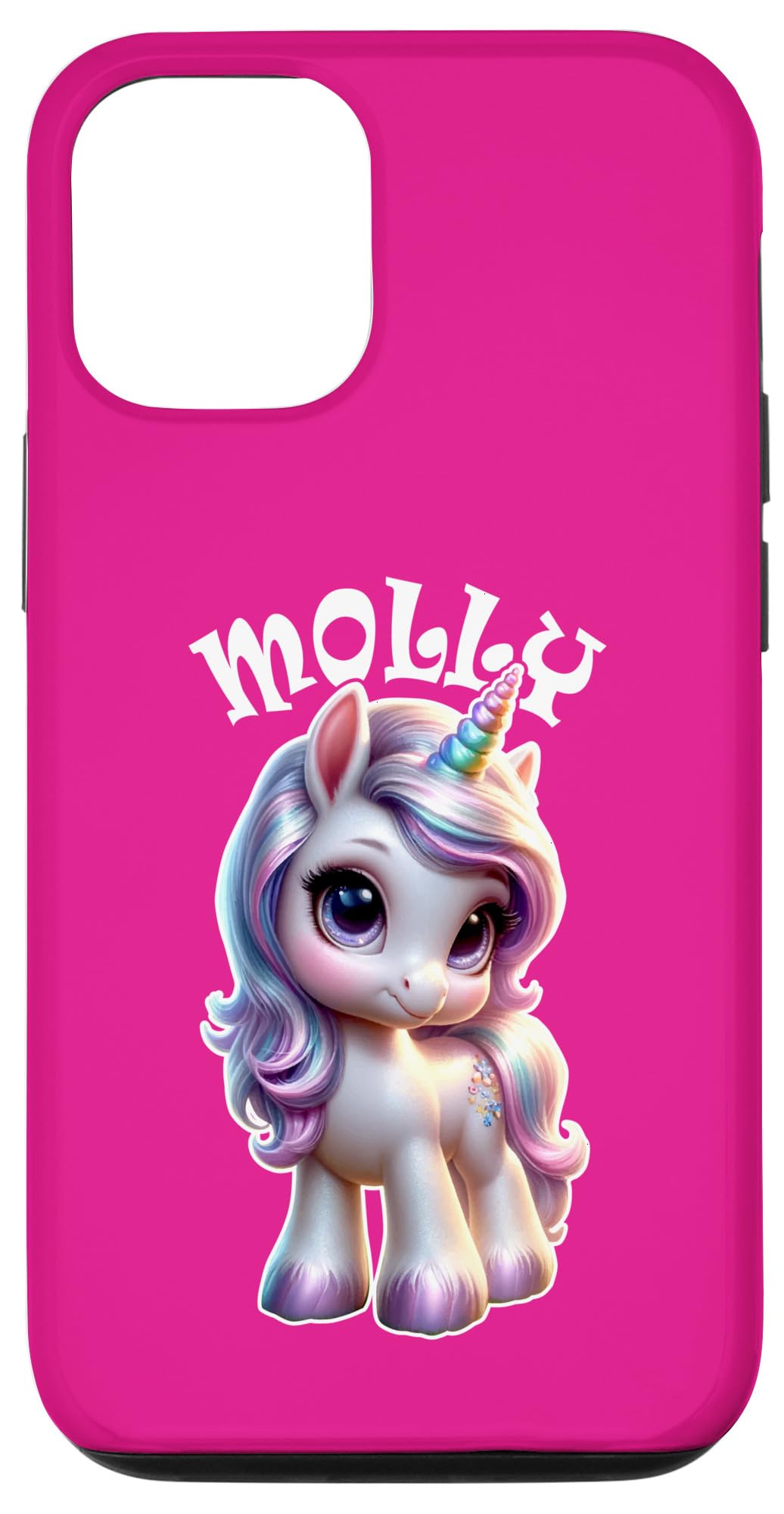 iPhone 13 Pro Molly Cute Unicorn Design for Girls Name Molly Case