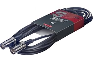 Stagg 33-Feet MIDI Cable, Male DIN Plug /Male DIN Plug, Metal