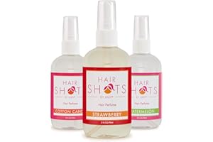 HAIR SHOTS BY AMY Hair Shots Heat Activated Hair Fragrance Utter Sweetness Bundle 3 Items: Cotton Candy, Strawberry, Watermelon