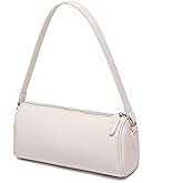 JOLLQUE Crossbody Bag for Women, Small Barrel Purse, PU Leather Handbag, Autumn Winter Shoulder Bags Row Bag with Zipper