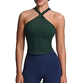 Aoxjox Women's Workout Cross-Neck Sport Bras Fitness Elanor Bra Yoga Crop Tank