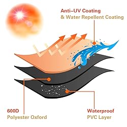 Vailge Waterproof Patio Chaise Lounge Cover, 600D