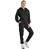 TanBridge Womens 2 Piece Sweatsuit Set Sherpa Lined Fleece Jogger Outfit Hoodie & Sweatpants Set