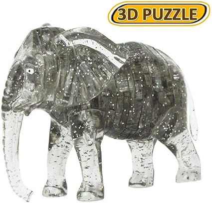 MWG Exports Co 3D Crystal Puzzle Buddy Elephant 41Pcs Building Blocks Model DIY Set Gadget Block Building Toy Gift for Kids Boys & Girls