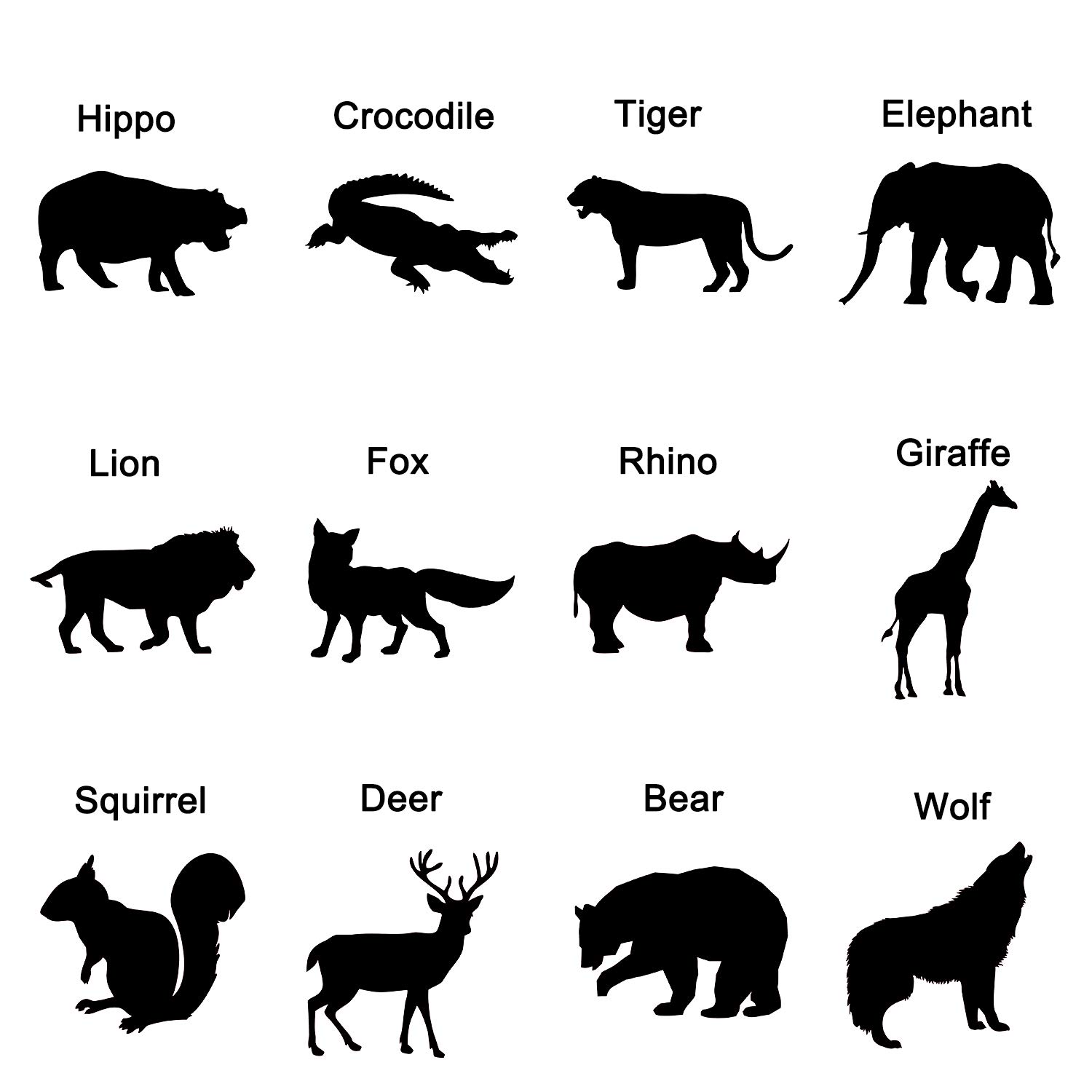 12 Pieces Animal Stencils Plastic Kids Drawing Stencil Reusable Animal Template for DIY Crafts Painting Drawing