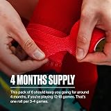 SPORTTAPE 6 Rolls 5cm x 4.5m Red Self-Adhesive Cohesive Bandage view 3