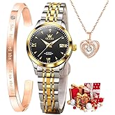 OLEVS Automatic Women's Watches Skeleton Starry Sky Ladies Watch Silver Rose Gold Mechanical Luxury Business Dress Diamond Luminous Waterproof Wrist Watches Watches
