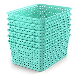 WYT 6-Pack Plastic Small Shelf Storage Weave