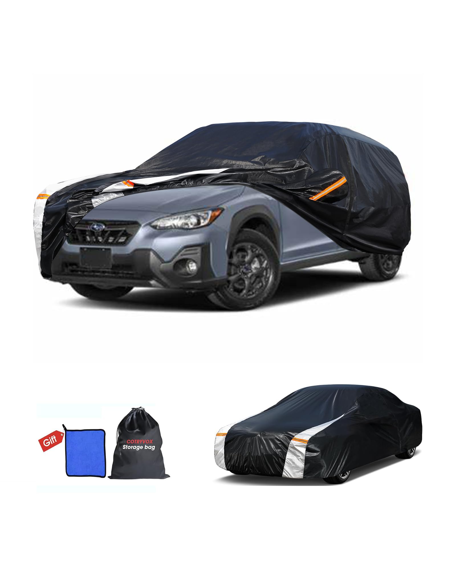 Photo 1 of Cotryvox Subaru CrossTrek Car Cover 100% Waterproof All Weather, Gift with Towel, 10 Layers SUV Car Cover Custom Fit 2013-2026 CrossTrek, Outdoor Covers Rain Sun UV Protection with Door Zipper.