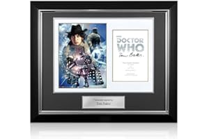 EXCLUSIVE MEMORABILIA Tom Baker Signed Doctor Who Poster. Deluxe Frame