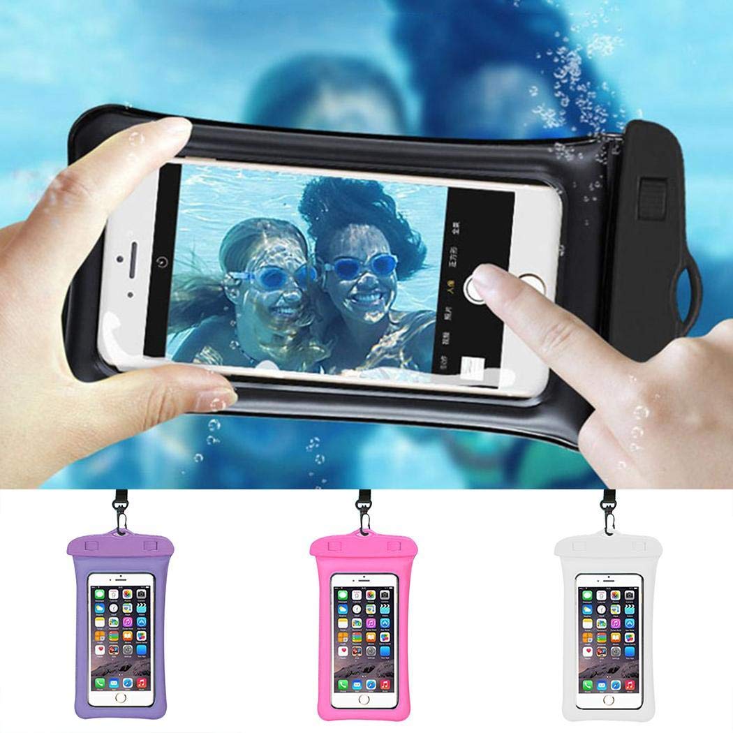Minlop Praktische Tragbare Wasserdichte Handyhülle Handytasche Wasserdicht Staubdichte Schutzhülle mit Lanyard für Handy bis 6 Zoll