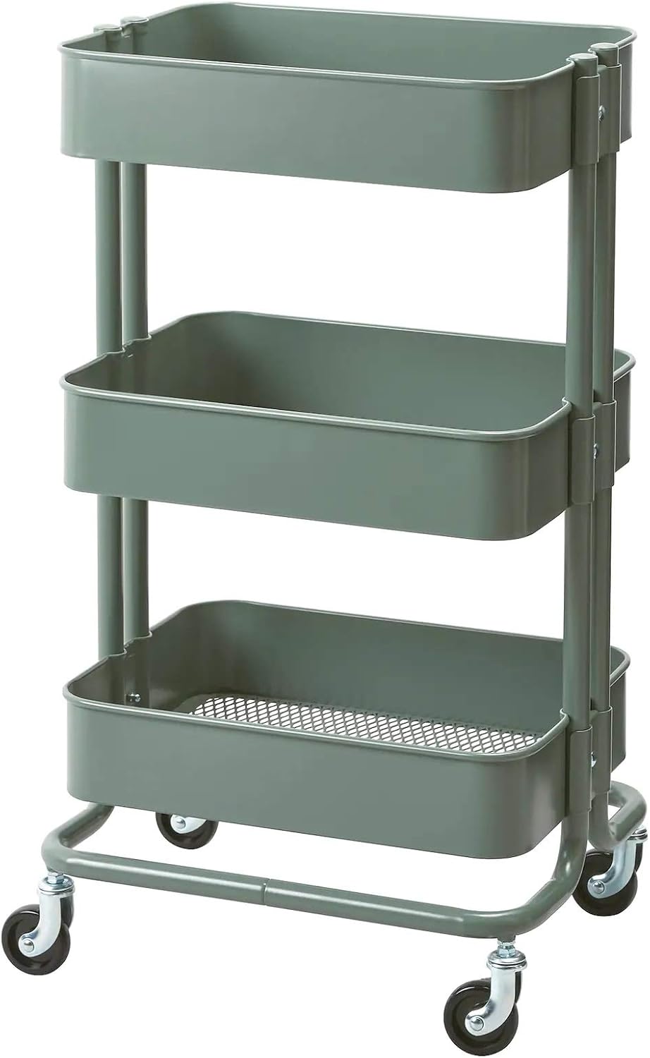 Ikea Aerglo Kitchen and Living Room Trolley (Grey Green, 35x45x78 cm
