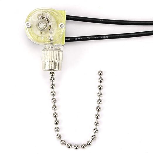 2 Pack Nickel Pull Chains Ceiling Fan Switch Zing Ear Pull Chain