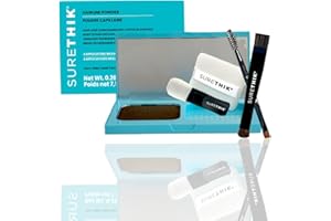 SURETHIK 4-in-1 Premium Hairline Powder Kit - Conceal Thinning Hair, Root Touch-Up, Highlight Refresher & Eyebrow Enhancer fo