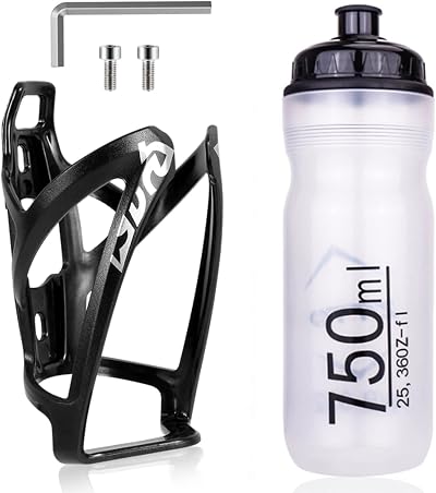 QINIFIFY Bike Bottle Holder and 750ML Bottle Set Universal Cage