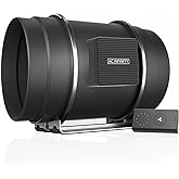 AC Infinity CLOUDLINE S8 PRO, Quiet 8” Inline Duct Fan with 10-Speed Controller, EC-Motor Ventilation Exhaust Fan for Heating