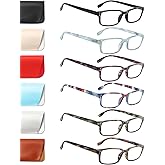 Kerecsen 6-Pack Reading Glasses Blue Light Blocking,Spring Hinge Readers for Men Women,Computer Eyeglasses